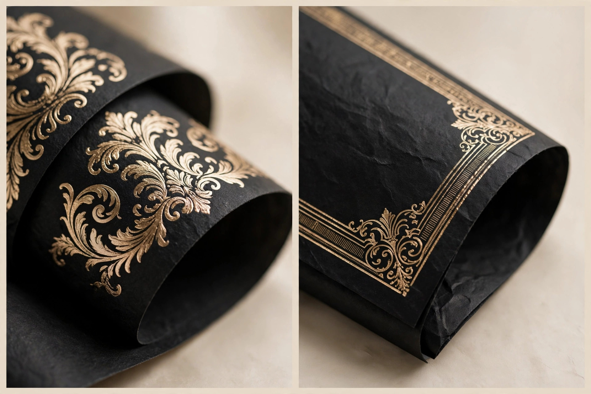 Close-up of printed packaging production detail
